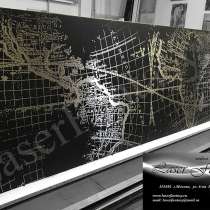 Карта на шлифованном металле 2000х700х3мм, в Москве