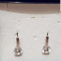 Серьги женские серебряные с фианитами, в Лобне