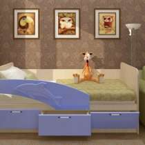 Детская кровать Дельфин Белфорд/Голубой глянец 16 метра, в Кемерове