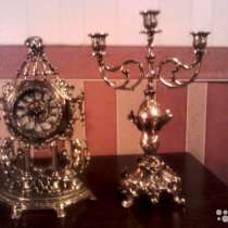 Каминные часы и подсвечник на 3 свечи, в Москве