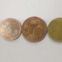 Монеты евроценты 1-2-5-10, в Пскове