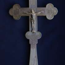 Старинный напрестольный крест. Серебро «84». Москва, XIX век, в Санкт-Петербурге