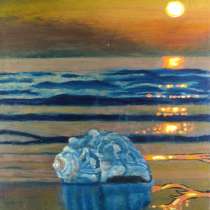 «Ракушка на берегу моря. Закат.» – картина в раме, в Миллерово