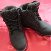 Зимние ботинки нубук на меху в стиле тимберленд хаки р. 38 с, в г.Артёмовск