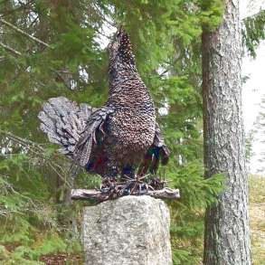 Скульптура из металла"Глухарь на камне", в Краснодаре