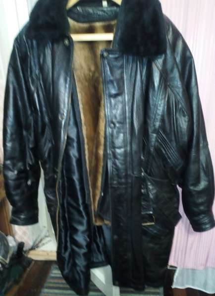 Мужская Куртка кожаная, утеплённая, (удлинённая) (новая) в Белгороде