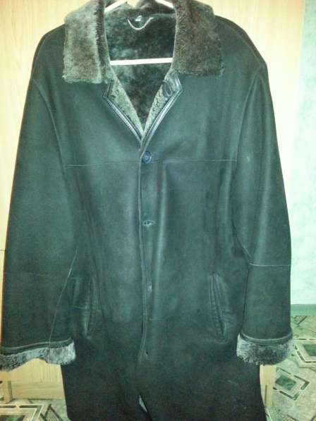 Дубленка почти новая., пальто кожанное новое, размер 54-56