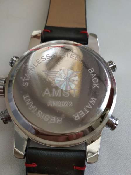 Большие часы AMST-3022 с кожаным ремешком в Омске фото 3