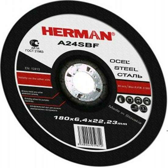 Абразивный отрезной круг HERMAN STANDART 115х2,0х22,23мм