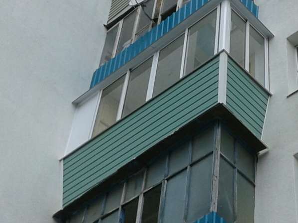 Лоджии, балконы, отделка сайдингом, окна ПВХ в Калуге фото 10