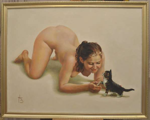 Картина "Маша с котёнком" в Санкт-Петербурге