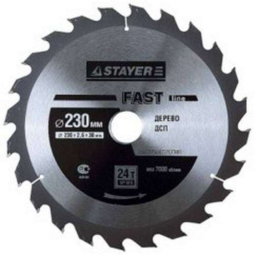 Диск пильный по дереву STAYER MASTER FAST-Line 3680-250-30-24