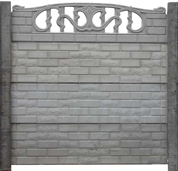 Забор декоративный железобетонный в фото 11