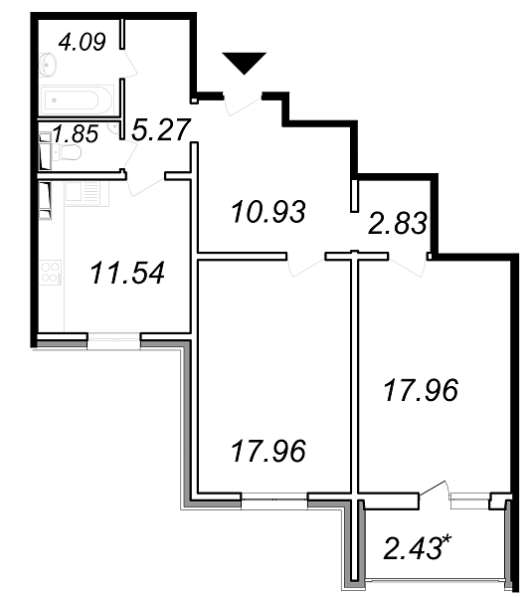 Продам без комиссии 2-кв.75 кв.м.ЖК Кристер Град.Виноградарь в фото 3