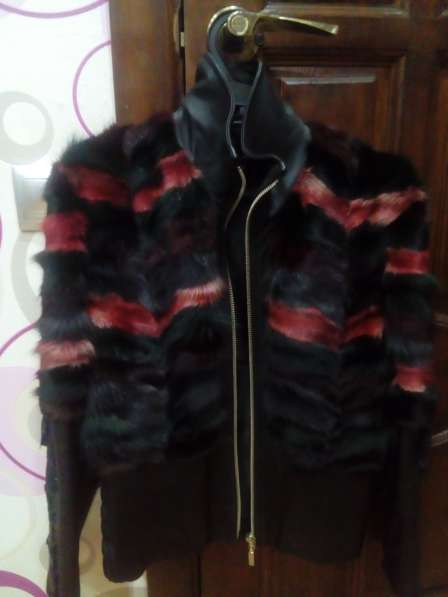 Куртка деми/зима куница+кожа 44-46(М)