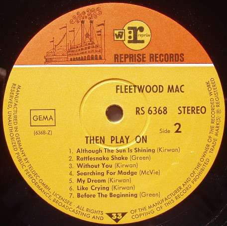 Fleetwood Mac ‎– Then Play On (GEMA) в Санкт-Петербурге