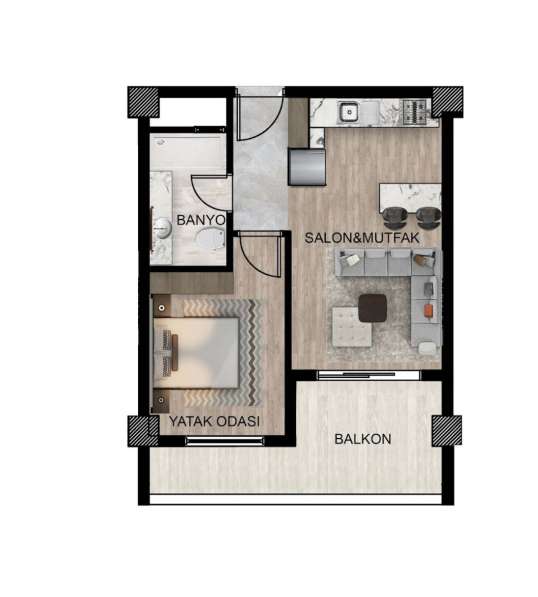 2-к. квартира 65м² Турция, Мерсин, Мезитли в фото 10