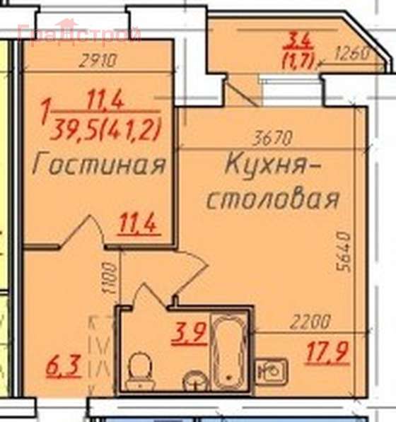 Продам двухкомнатную квартиру в Вологда.Жилая площадь 41,20 кв.м.Этаж 4.Дом кирпичный. в Вологде фото 3