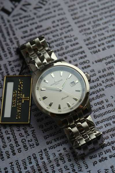 Автоматические Швейцарские часы Jacques Lemans, 44мм,браслет в Рязани фото 4