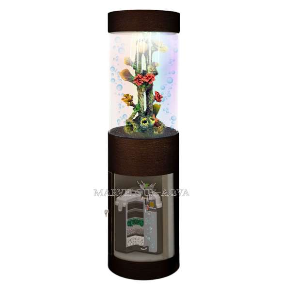 Цилиндрический аквариум 90л Marvelous в Челябинске фото 8