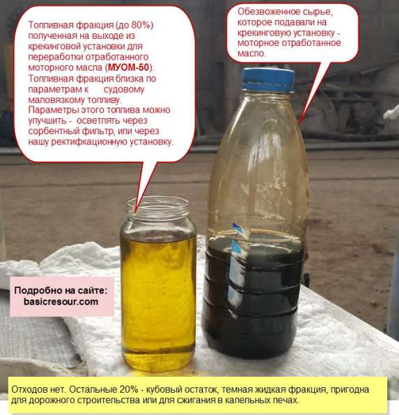 Оборудование для переработки отработанного моторного масла в Москве фото 3