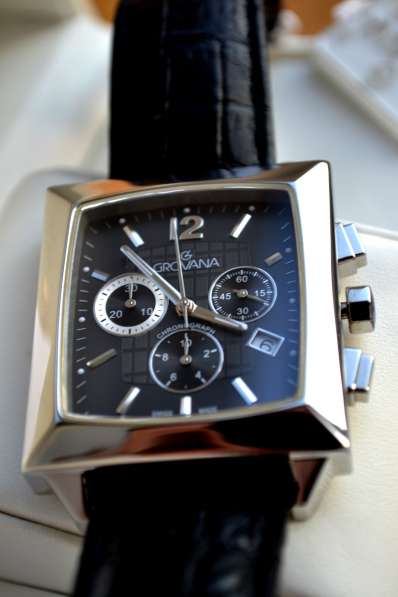 Швейцарские часы Grovana, хронограф, сапфировое стекло в Рязани