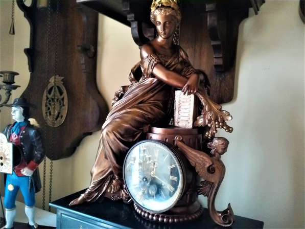 Каминные часы с боем Франция 19 век в Перми фото 4
