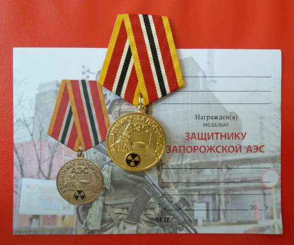 Россия медаль Защитнику Запорожской АЭС бланк документ СВО