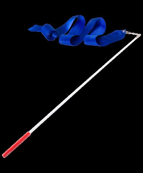 Лента для художественной гимнастики AGR-201 6м, с палочкой 56 см, синий в Сочи фото 4
