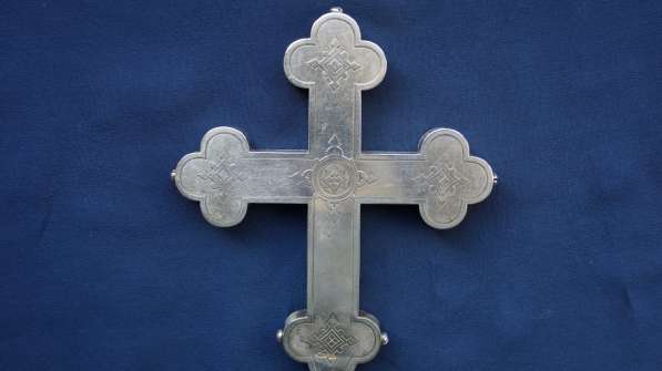 Старинный требный (водосвятный крест). Серебро «84». XIX в в Санкт-Петербурге фото 10