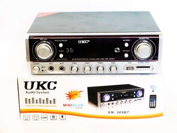 Усилитель звука стереоусилитель для колонок UKC SN-305BT в фото 5