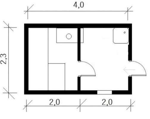 Мобильная баня из бруса 4x2,3 в Москве фото 4