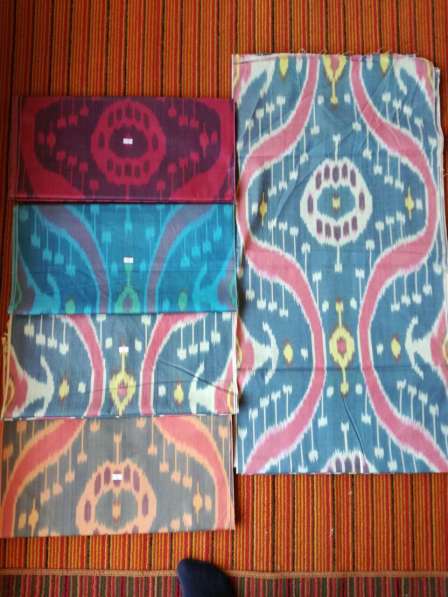 Ткань Адрас натуральный шелк из Узбекистана в фото 12