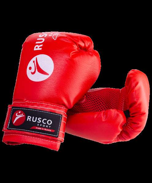 Набор для бокса Rusco, 4oz, кожзам, красный в Сочи фото 3