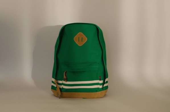 Зеленый Черный рюкзак с цветными полосками в фото 5