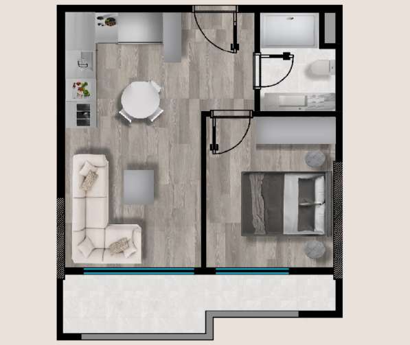 2-к. квартира 53м² Турция, Мерсин, Мезитли в фото 6