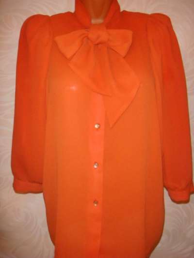 Блуза из шифона красно-оранжевая имп.