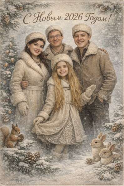 Новогодняя/Рождественская открытка с вашим фото в Иркутске фото 3