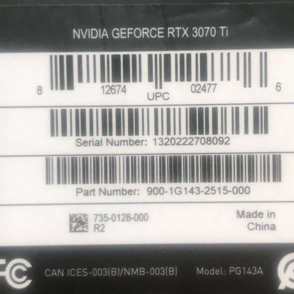 Nvidia RTX 3070Ti Founders Edition в Москве фото 5