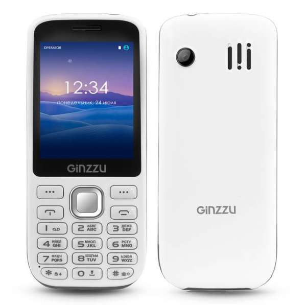 Телефон мобильный Ginzzu M201 White Grey