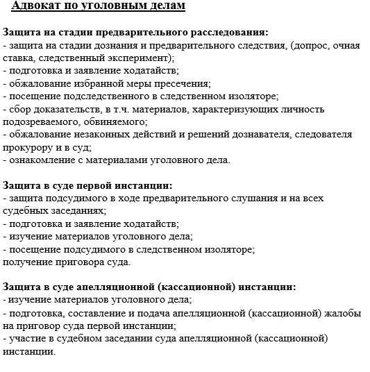 Адвокат по уголовным делам