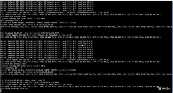 360 Mh/s Оптимизация GPU ферм