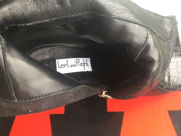 Ботинки бу Left&Rite Италия 39 черные кожа платофрма каблук в Москве фото 4