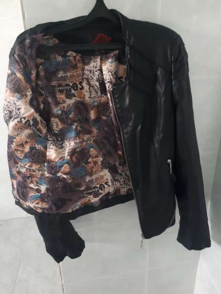 Кожаная куртка, женская, XL