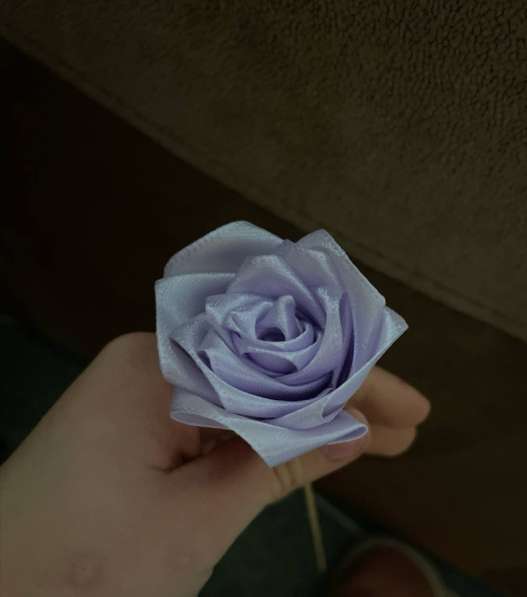 Букет из атласной ленты