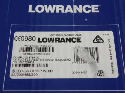 Lowrance Elite-5 Chirp 83/200 455/800 в Новосибирске