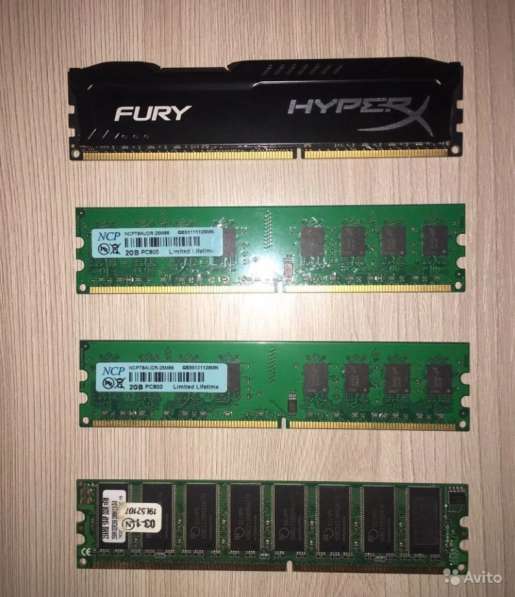Озу Kingston HyperX fury 8GB+2x2GB+256mb+цп