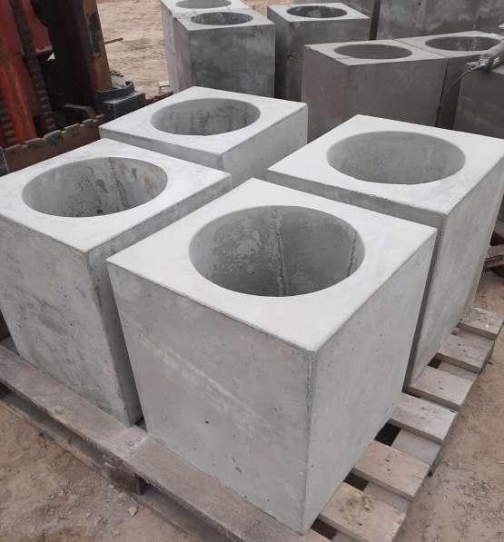 Урна бетонная Квадро 400х400х450 мм цвет серый
