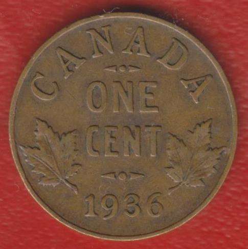 Канада 1 цент 1936 г