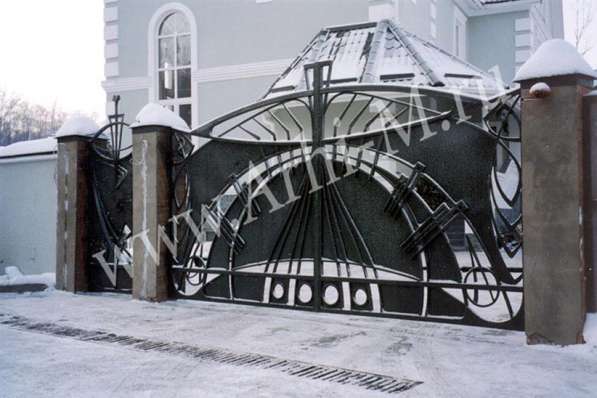 Кованые ворота в Москве фото 8